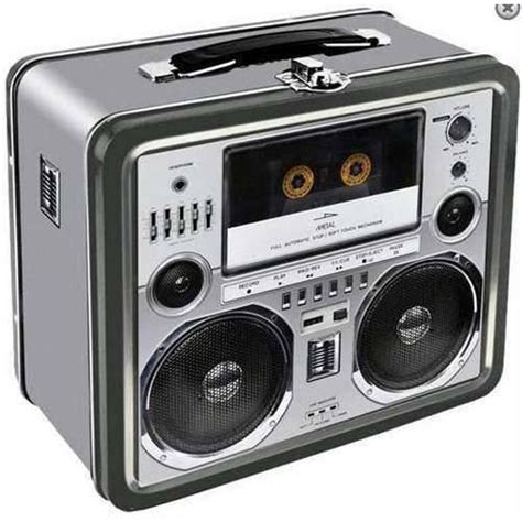 metal lunch box cassette|Aquarius Boombox Large Tin Fun Box .